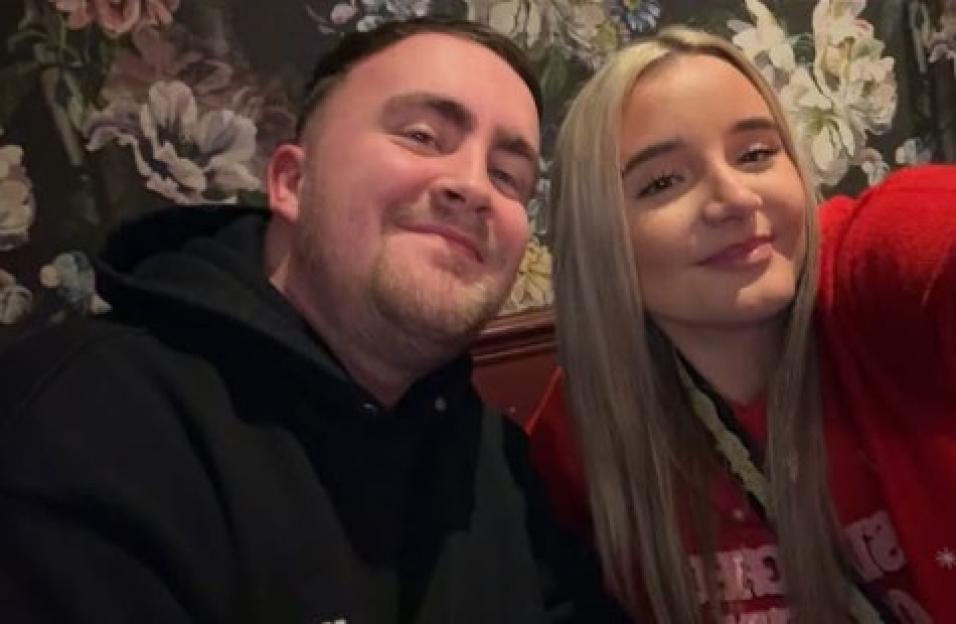 Luke Littler with girlfriend Faith Millar