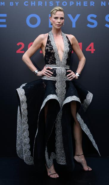 Charlize Theron attends Universal Pictures' "THE ODYSSEY" Beijing red carpet meet and greet.