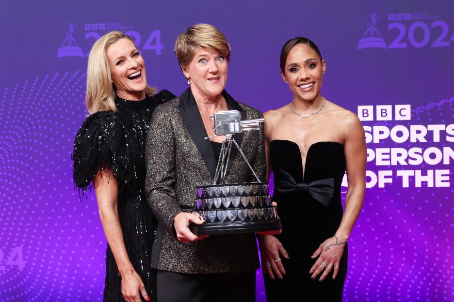 Gabby Logan, Clare Balding, And Alex Scott Attend BBC Sports Personality Of The Year Awards 2024 In Salford - 17 Dec 2024