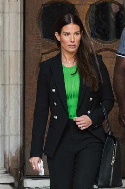 Rebekah Vardy leaves the Royal Courts of Justice after the libel trial.