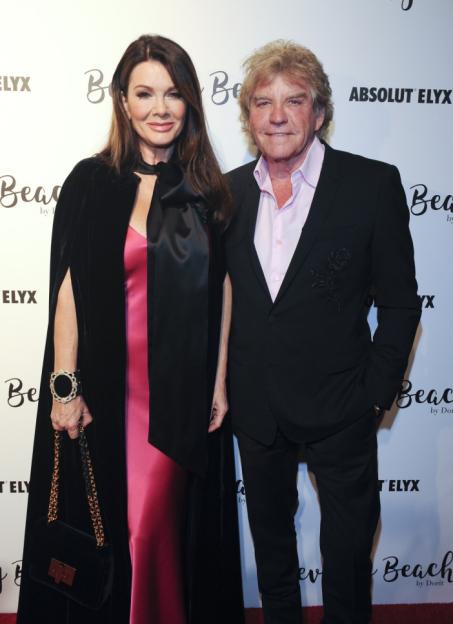 Lisa Vanderpump and Ken Todd pose together at the Beverly Beach by Dorit preview event.