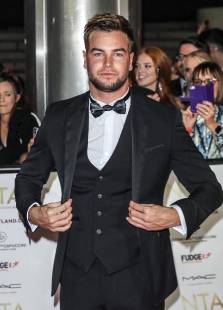 Chris Hughes on the red carpet at The National Television Awards.