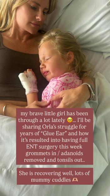 Towie Star Danielle Armstrong's Daughter Undergoes Ear Surgery After Hospital Rush