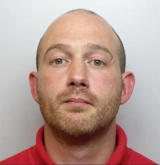 A man with a receding hairline, green eyes, and light brown facial hair looks directly at the camera.