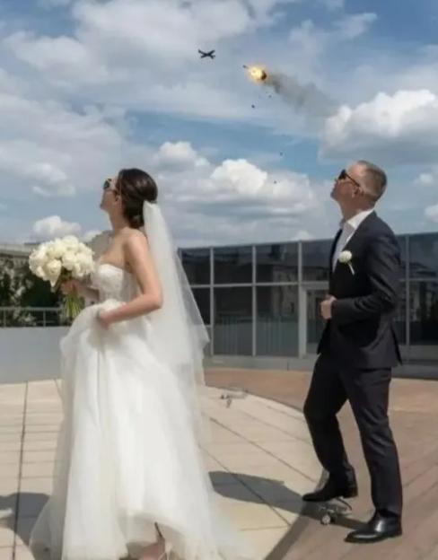 VIDEO: Moment Russian drone blasted out of sky during wedding photoshoot
