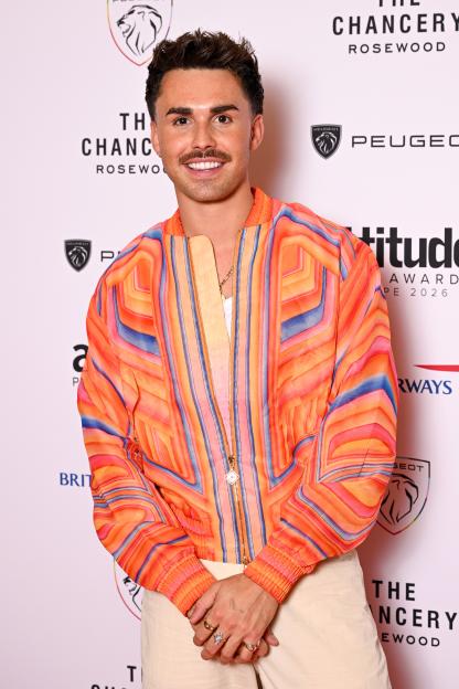 Joe Baggs attends the Peugeot Attitude Pride Awards Europe 2026.
