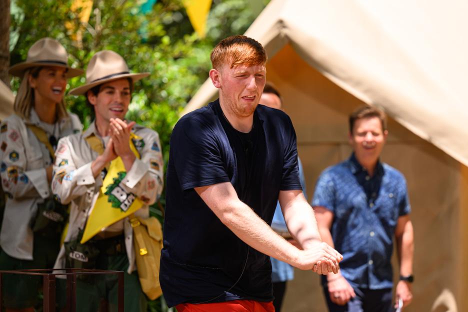 Angry Ginge participating in a Bushtucker Trial on 'I'm a Celebrity... Get Me Out of Here!'