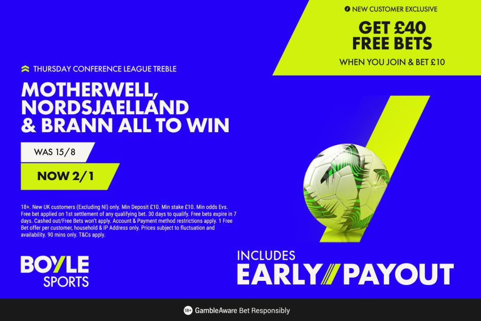 'Place a £10 Bet and Score £40 in Free Bets with BOYLE Sports, Plus a Conference League Bonus!'