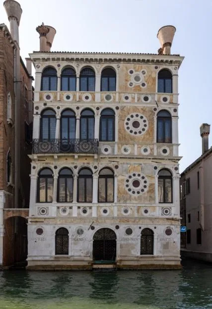 Ca' Dario palace along the Grand Canal in Venice.