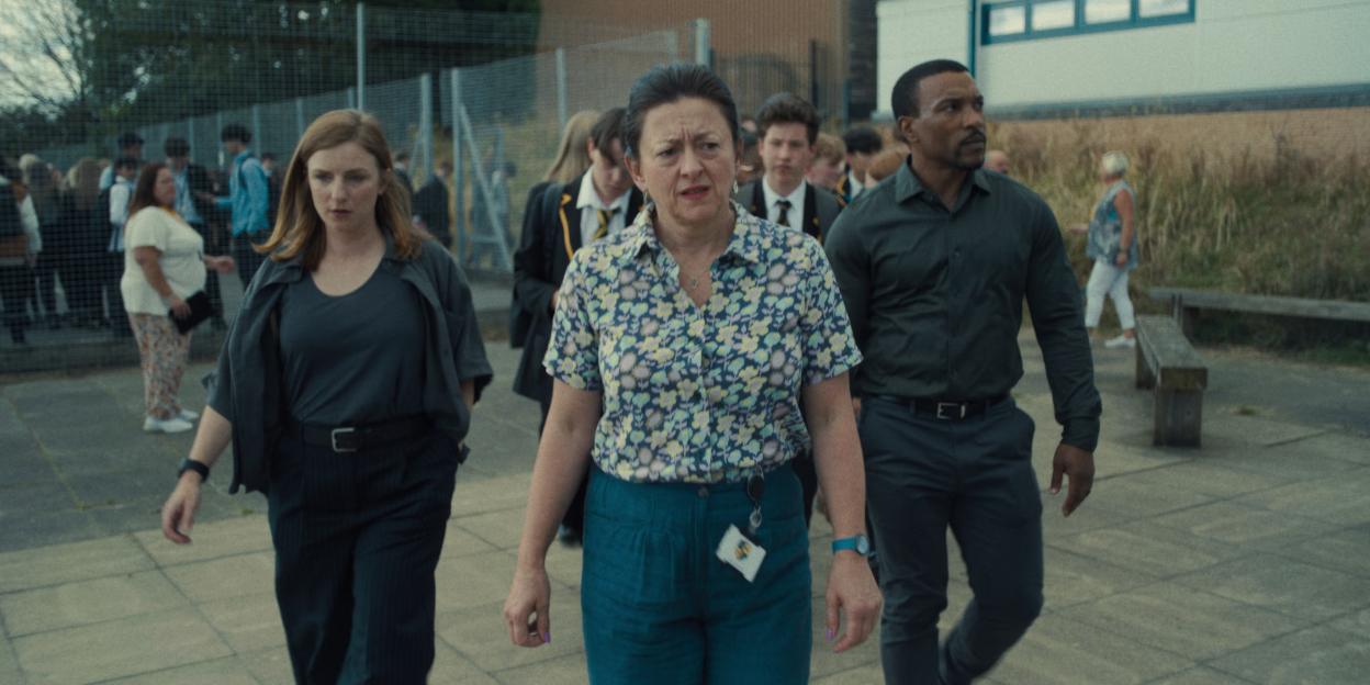 Jo Hartley in a scene from the show Adolesence.