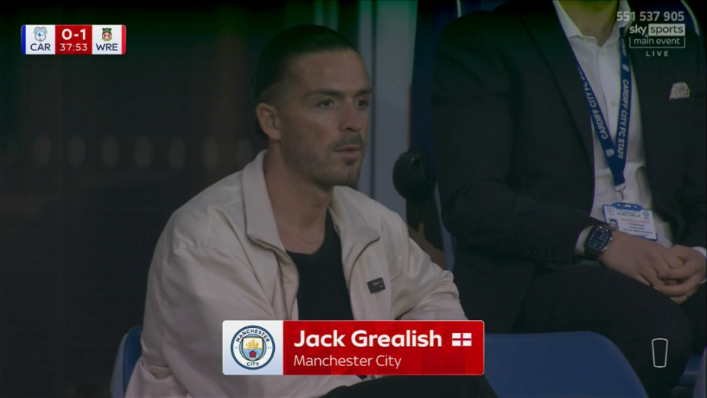 "Jack Grealish Spotted in Stands for Cardiff vs Wrexham Match Just Over 24 Hours After Frustrating Man City Return"
