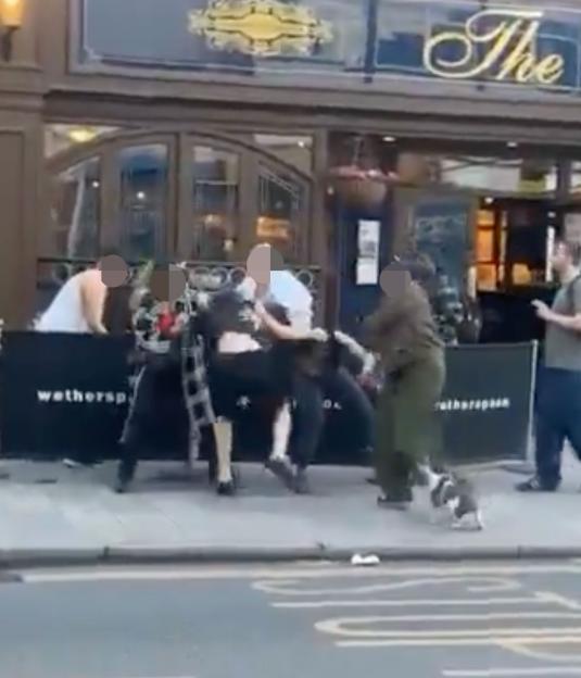 VIDEO: Heatwave sparks female fury as mass brawl breaks out in Wetherspoons beer garden