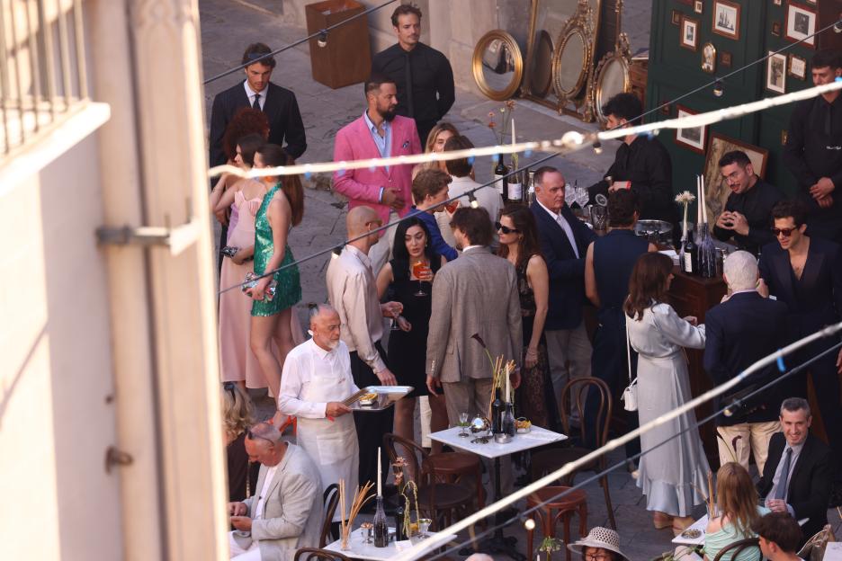 Dua Lipa and Callum Turner are celebrating their wedding in Palazzo Valguarnera Gangi this evening