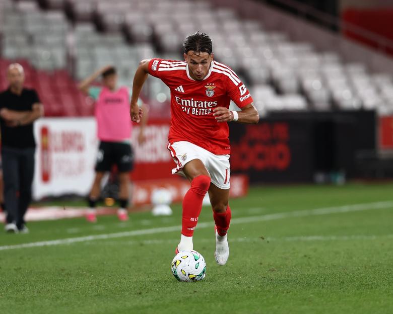 Amar Dedic playing soccer.