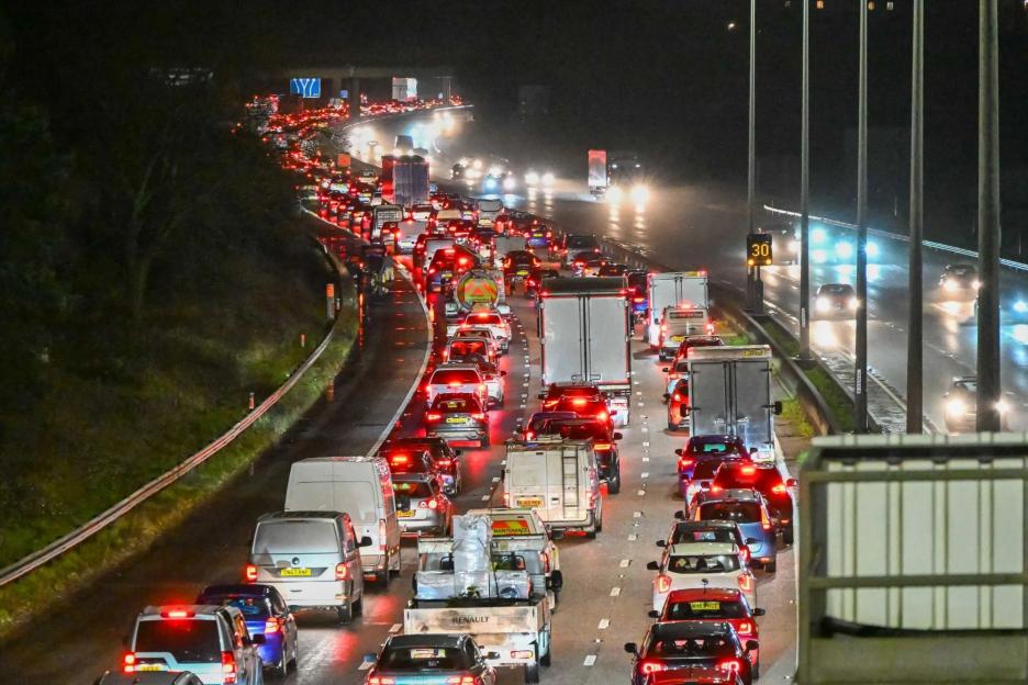 M5 Shut Down in Both Directions Due to Police Incident Following Serious Collision, Causing Major Delays
