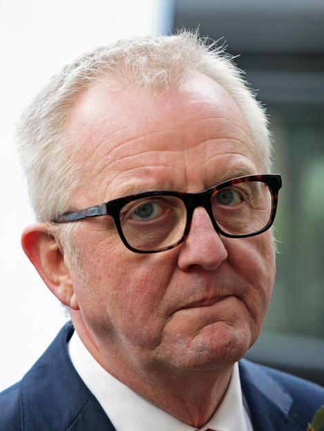 Former Labour MP Ian Austin speaking at a poster launch.