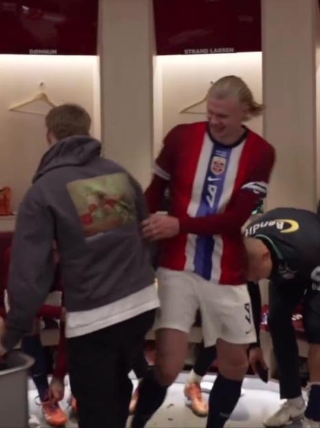 Erling Haaland Sparks Epic Dressing Room Celebrations as Norway Eyes World Cup Qualification—Just Avoid a 9-0 Defeat in Italy!