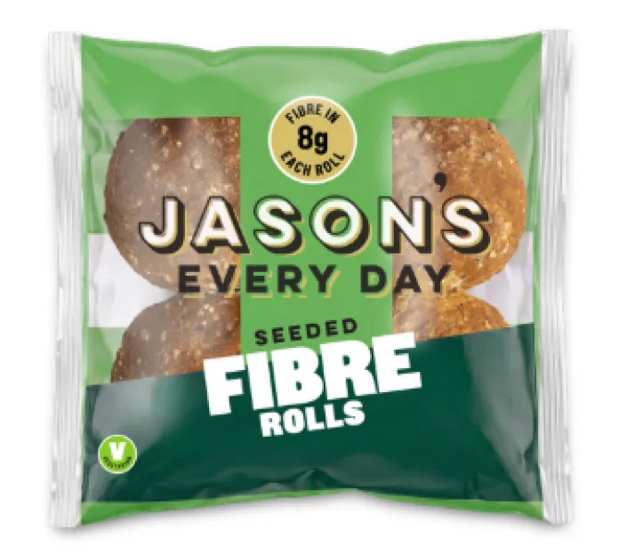 Jason's Everyday Seeded Fibre Rolls packaging.