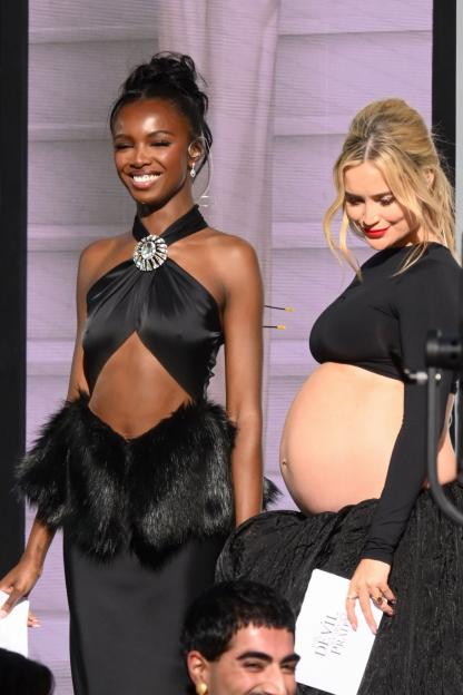 Leomie Anderson and Laura Whitmore at 'The Devil Wears Prada 2' film premiere.