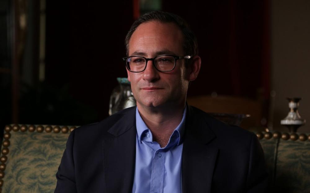 Vincent Amen, a former public relations representative for Michael Jackson, posing for a photo.