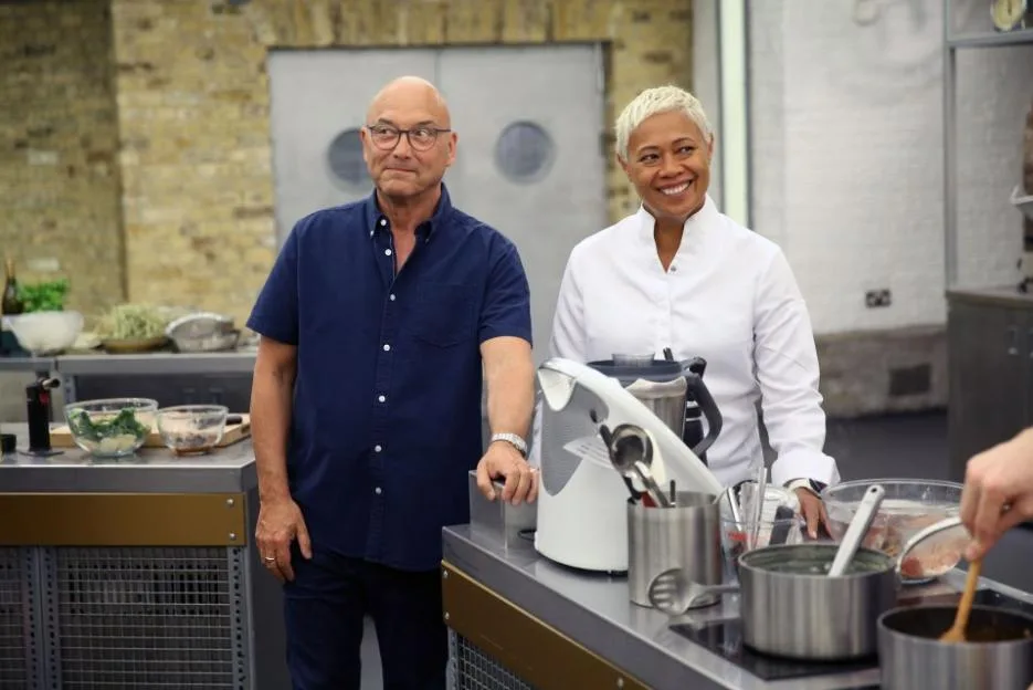 Gregg Wallace and Monica Galetti in MasterChef: The Professionals.