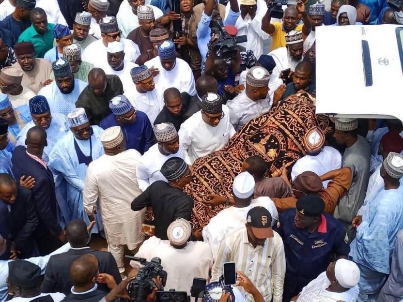 Dangote, Fintiri, traditional rulers attend Bamanga Tukur’s burial