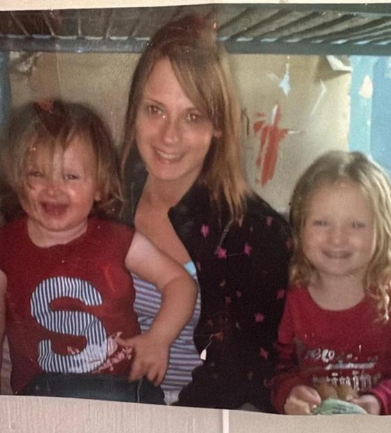 Hannah Hall with her children, Finn and Destiny Hall.
