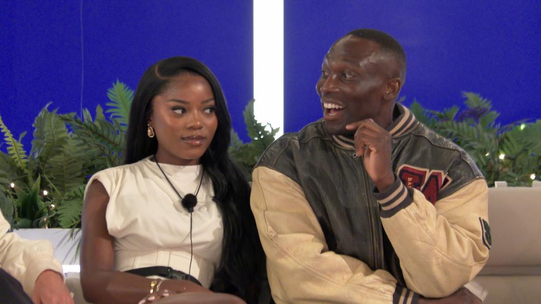 Angelista Gunda and Ope Sowande from Love Island TV show, Series 13, Episode 3.