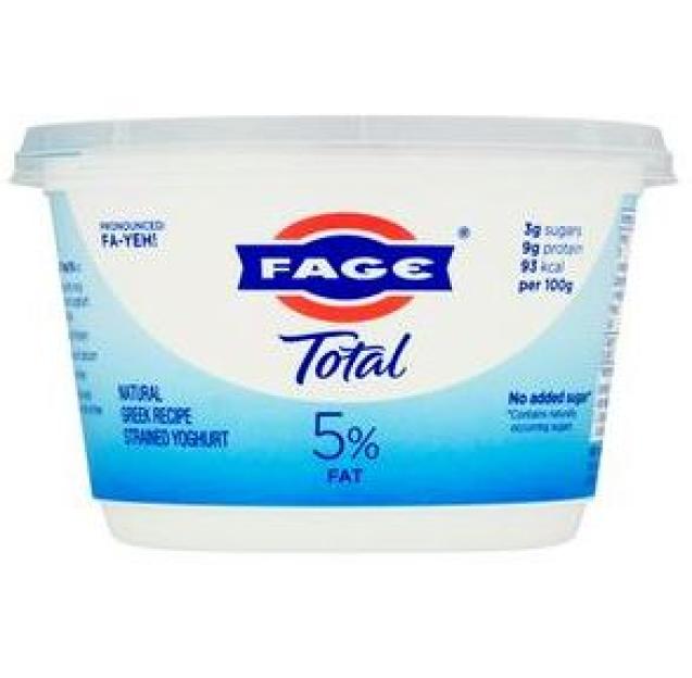 Fage Total 5% fat strained yogurt.