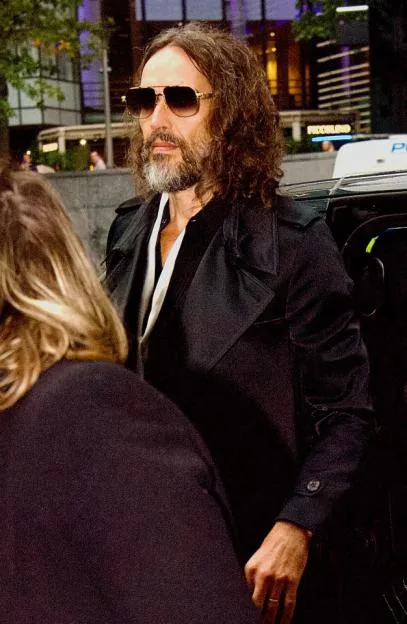 Russell Brand arrives at Southwark Crown Court.