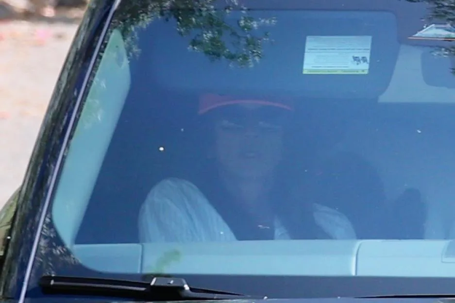 *PREMIUM-EXCLUSIVE* *MUST CALL FOR PRICING BEFORE USAGE* Car shots of Cindy Crawford and husband Rande Gerber leaving son's home in Hollywood