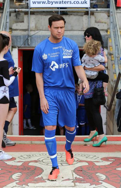 Jamie Reed attends a charity football match.