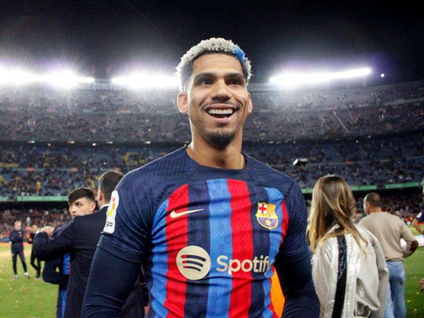 Sabadell, Barcelona, Spain. 20th May, 2023. Barcelona Spain 20.05.2023 Ronald Araujo (FC Barcelona) looks during the La Liga Santander between FC Barcelona and Real Sociedad at Camp Nou on 20 May 2023 in Barcelona. (Credit Image: ¿ Xavi Urgeles/ZUMA