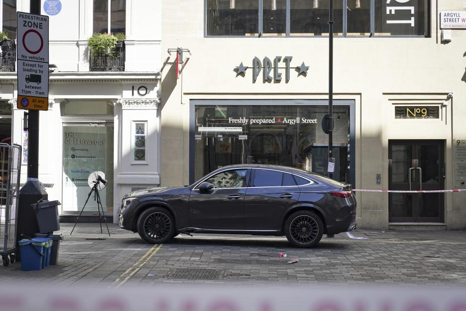 Car hits pedestrians in Soho