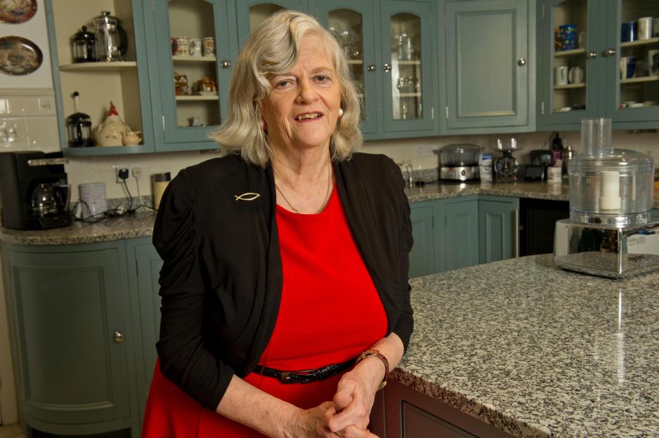 Ann Widdecombe, a Conservative MP, in her home kitchen.