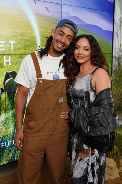 Jordan Stephens and Jade Thirlwall posing together.