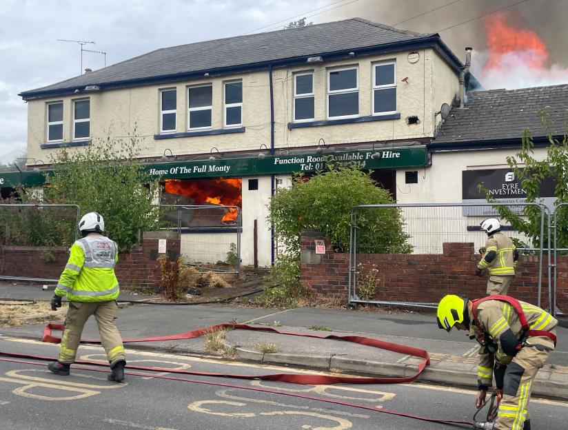 Fire at Former 'Full Monty' Filming Location Shiregreen's Empty Working Men's Club, Sheffield, South Yorkshire, UK - 09 Aug 2026