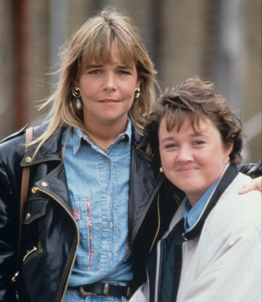 Linda Robson and Pauline Quirke from "Birds of a Feather" TV show.