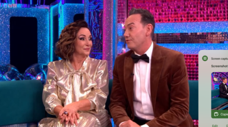 Shirley Ballas and Craig Revel Horwood from "Strictly Come Dancing" sitting together.