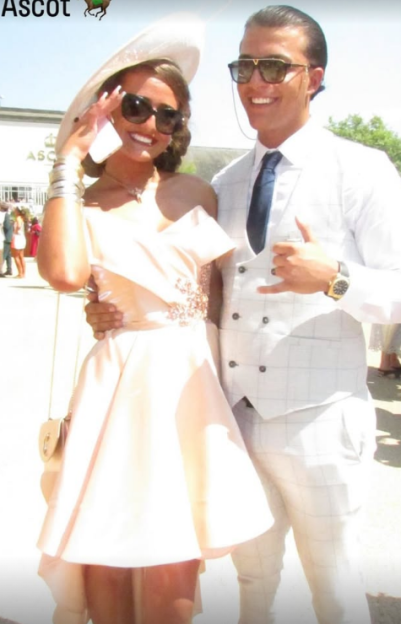 Noah Price and a woman posing at Ascot.