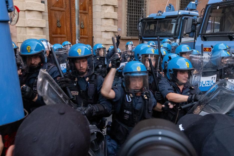 Clashes Erupt After Rally Over Death Of Abderrahim Fakir In Bologna, Italy - 20 Jul 2026