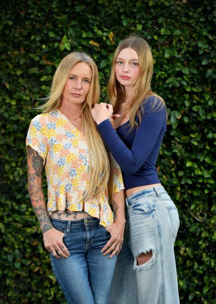 Kayti Edwards and her daughter Ever, 15, pose for a portrait.