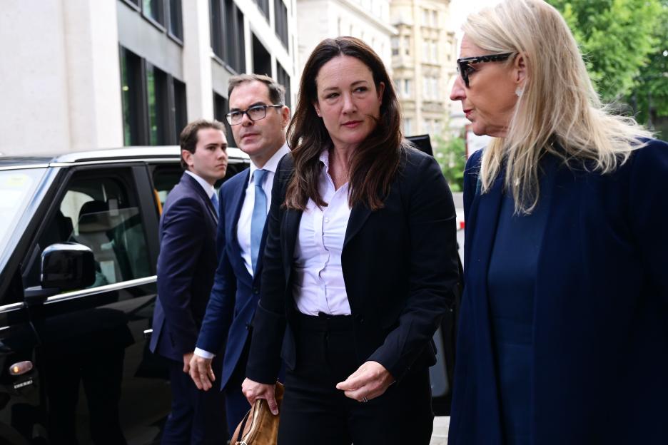 Claire Freemantle arrives at The Old Bailey for a plea and trial preparation hearing.