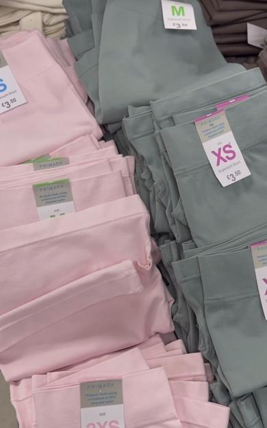 Pink and green "Supersoft Shorts" from Primark, priced at £3.50 each.