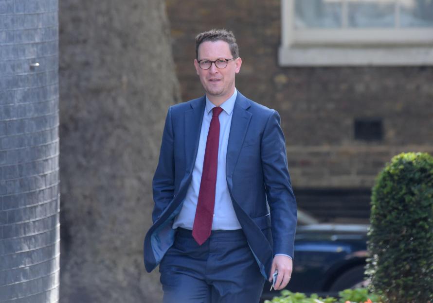 Darren Jones, Chancellor of the Duchy of Lancaster, walking in Downing Street.