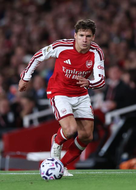 London, UK. 21st Aug, 2026. Christos Tzolis of Arsenal during the Arsenal vs Coventry City Premier League match at the Emirates Stadium, London. Picture credit should read: David Klein/Sportimage Credit: Sportimage Ltd/Alamy Live News