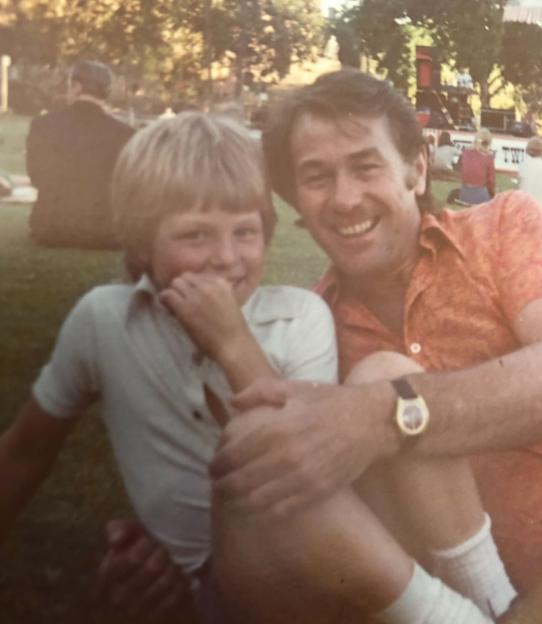Terence Donovan with his son Jason Donovan.