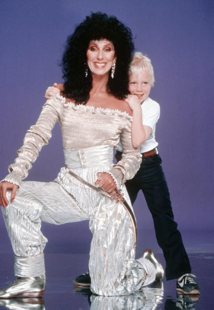 Cher and her son Elijah Blue Allman pose for a portrait.
