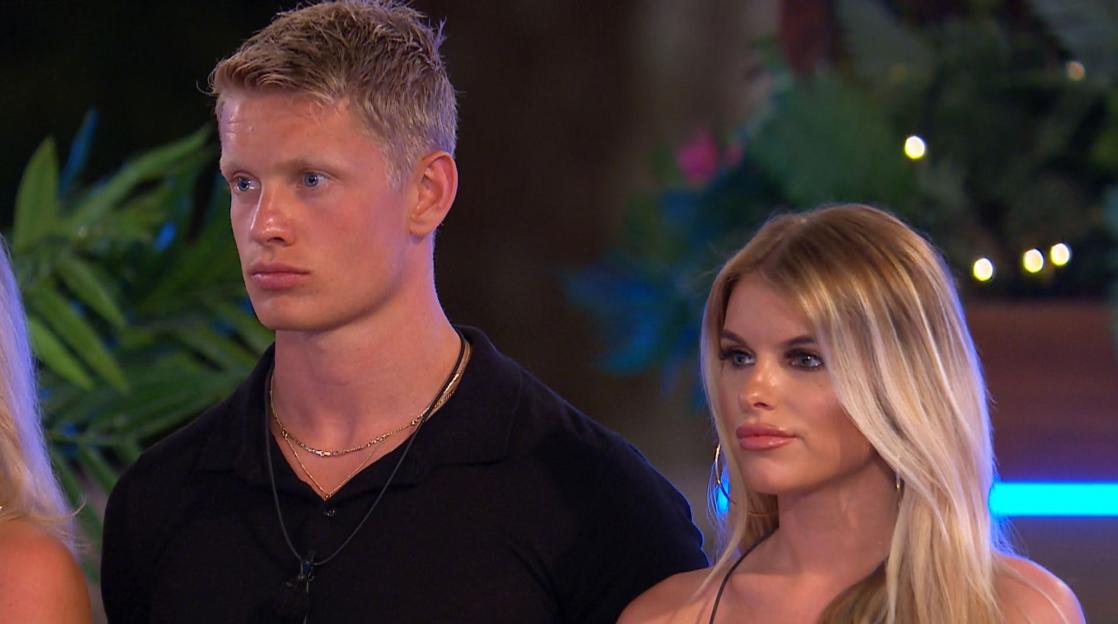 Charlie Frederick and Hayley Hughes on Love Island.