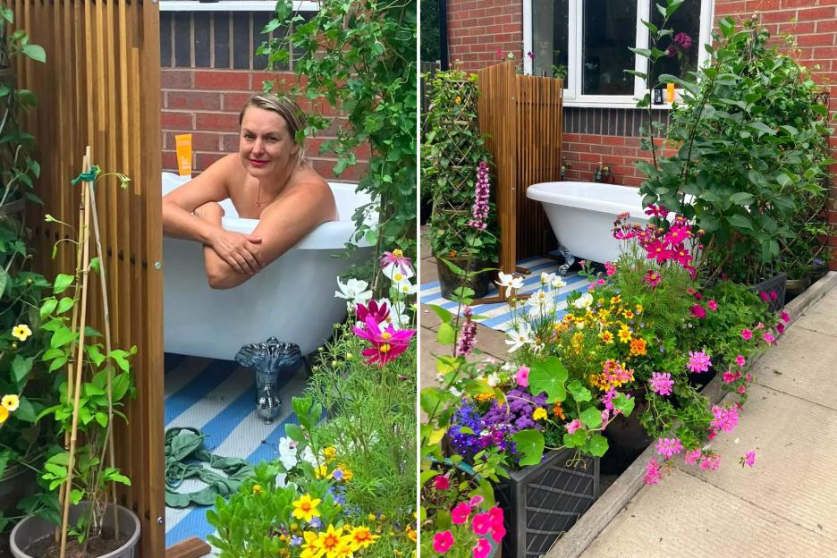 'I Take Outdoor Baths in Front of My Neighbors Because I Couldn't Afford a New Bathroom – Just £150 for My Council House Garden Tub!'